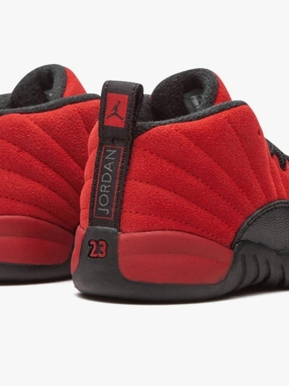 Red and Black Suede Basketball Sneaker - Picture 5 of 9
